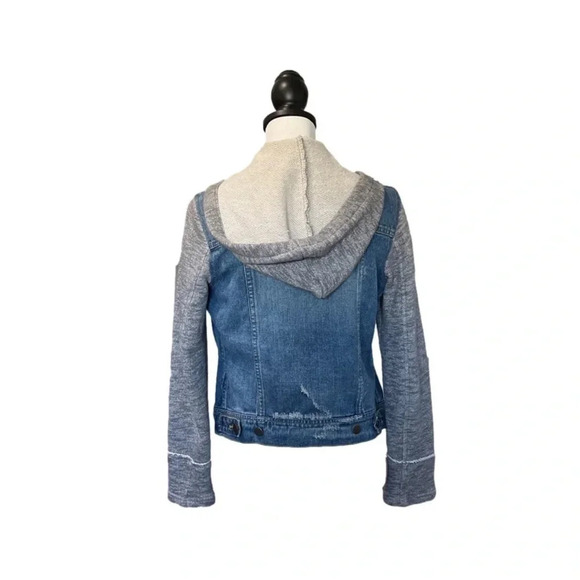 Black Rivet Denim Hooded Jacket. XS - Picture 2 of 4